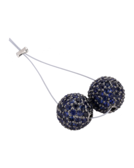 18 kt White Gold Ball with Blue Sapphire