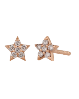 18 kt Rose Gold Studs with White Diamond