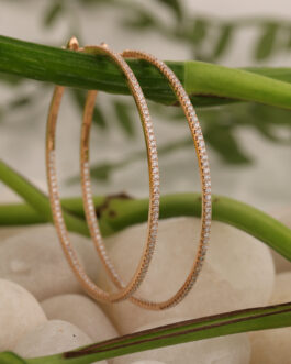 18 kt Rose Gold Earring with White Diamonds