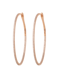 18 kt Rose Gold Earring with White Diamonds