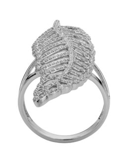 18 kt White Gold Ring with White Diamonds