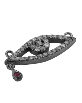 925 Sterling Silver Pendant with Diamond & Ruby
